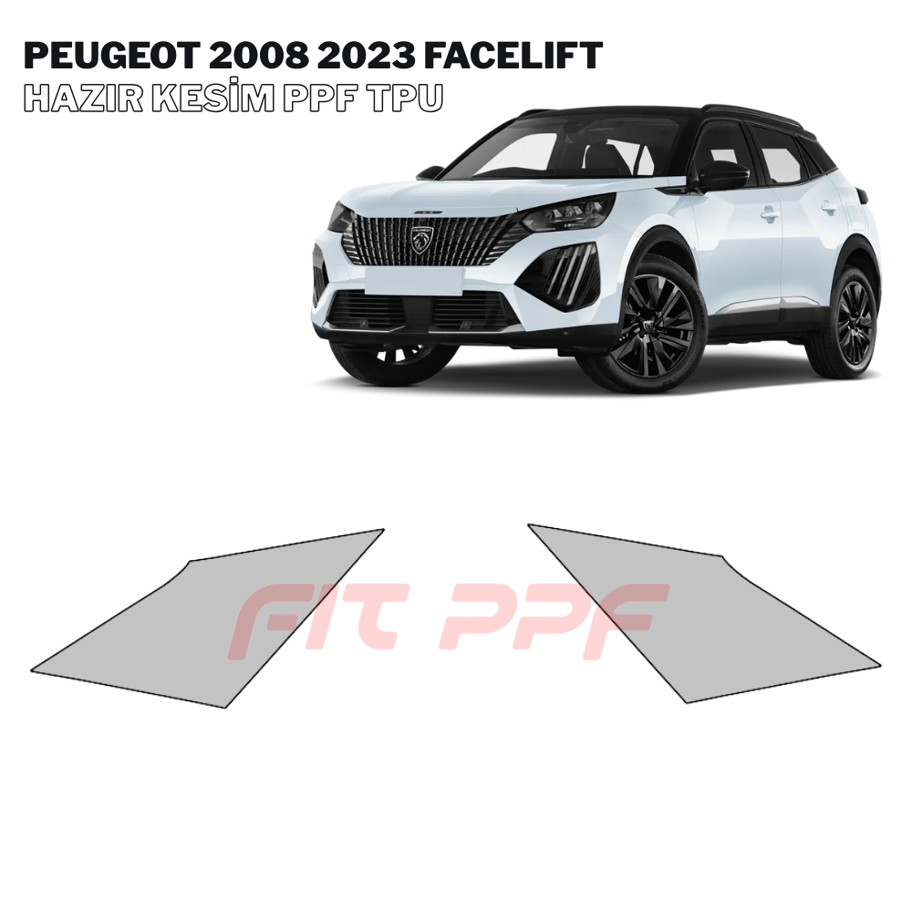 FIT PPF – Peugeot 2008 - 2023 Facelıft 210 Mikron Premium TPU PPF Kaplama Seti FİT PPF