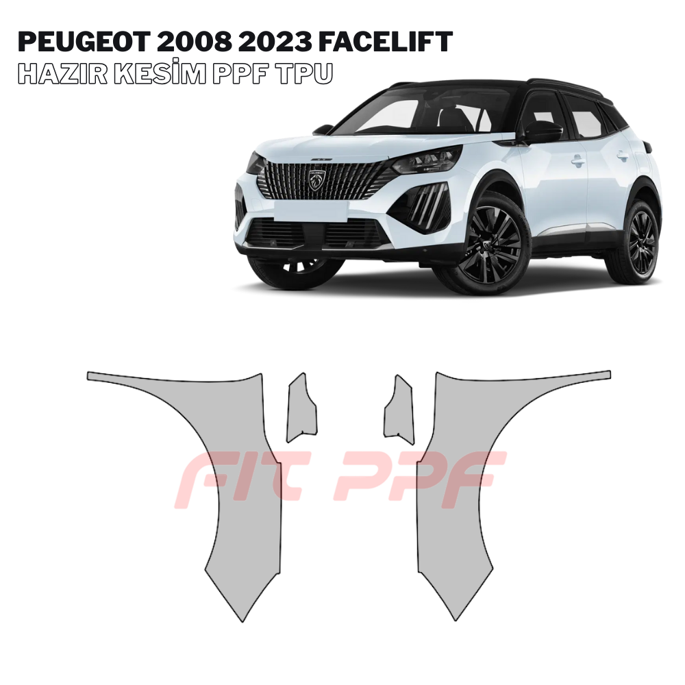 FIT PPF – Peugeot 2008 - 2023 Facelıft 210 Mikron Premium TPU PPF Kaplama Seti FİT PPF
