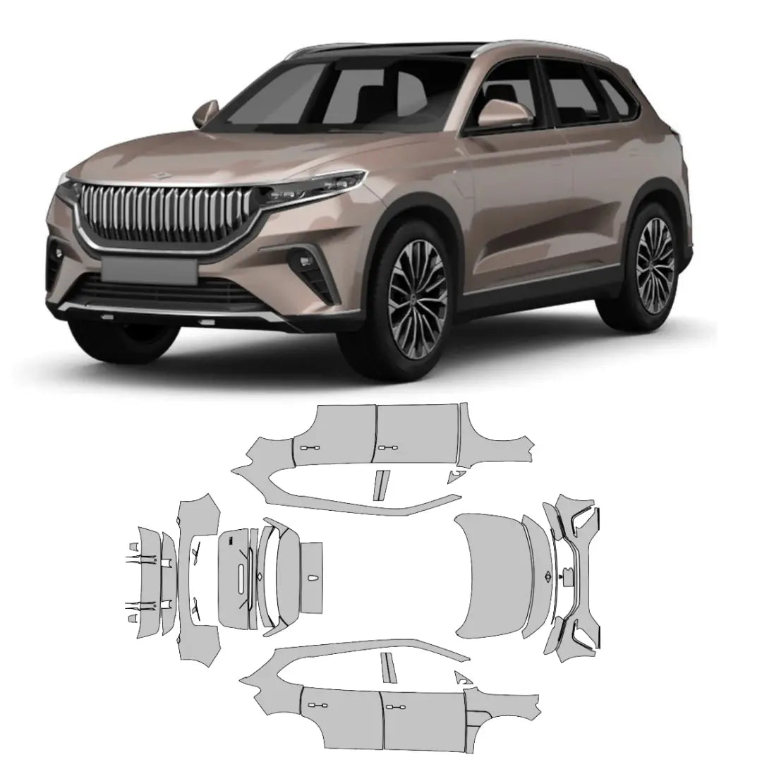 Fit PPF Togg T10X Hazır Kesim, 210 Mikron Premium PPF TPU, Şeffaf Boya Koruma Filmi - FİT PPF