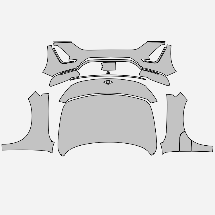 Fit PPF Togg T10X Hazır Kesim, 210 Mikron Premium PPF TPU, Şeffaf Boya Koruma Filmi