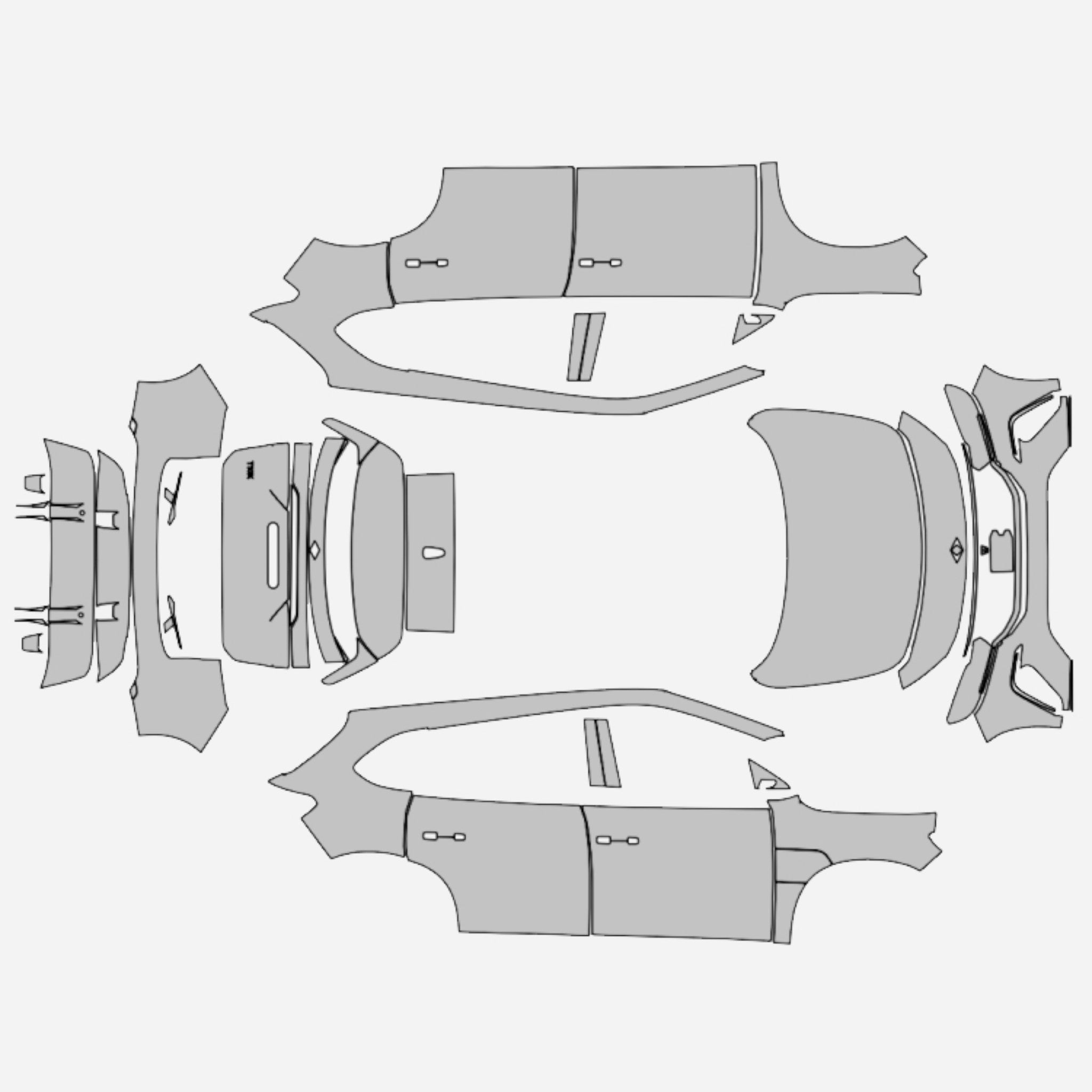 Fit PPF Togg T10X Hazır Kesim, 210 Mikron Premium PPF TPU, Şeffaf Boya Koruma Filmi