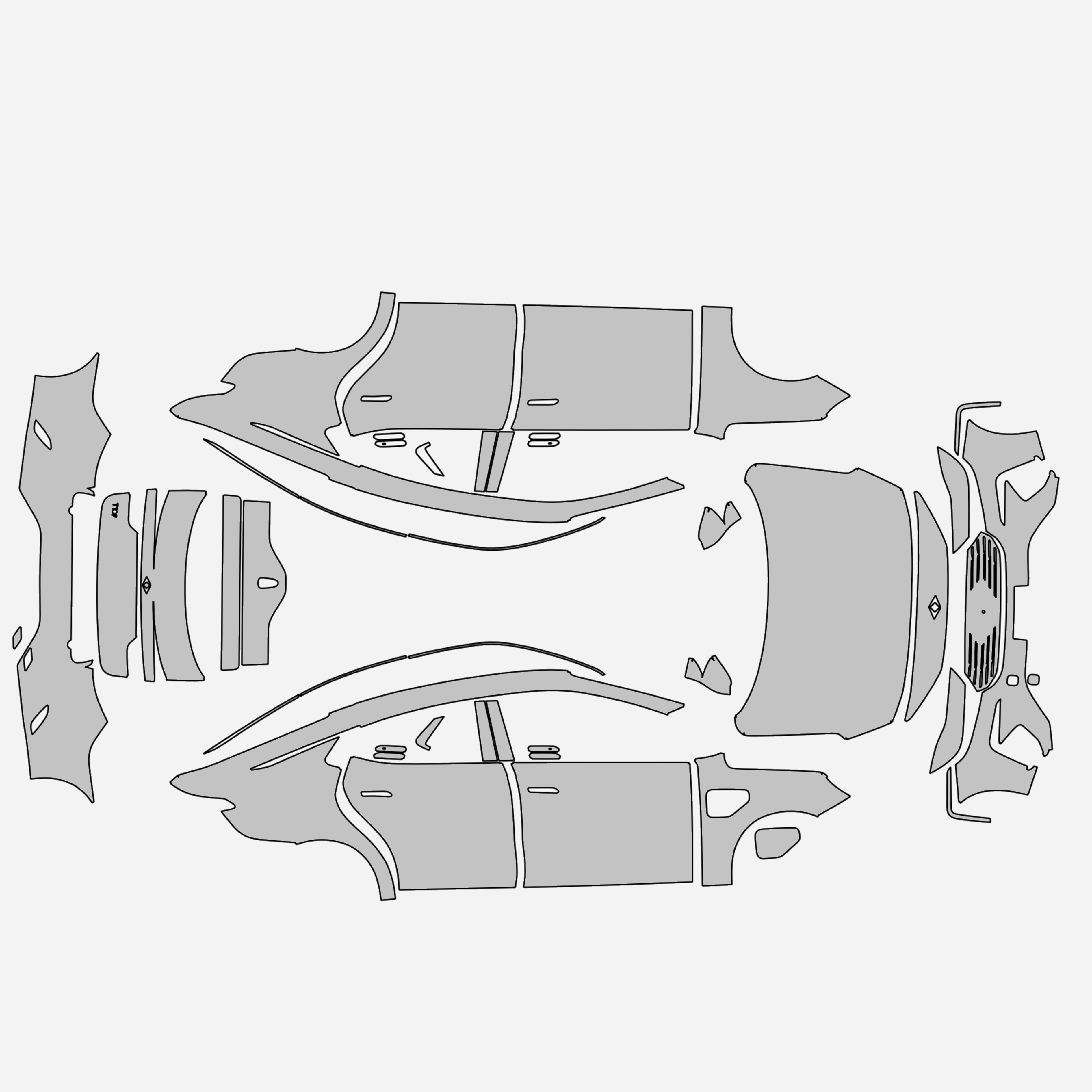 Fit PPF Togg T10F – Hazır Kesim, 210 Mikron Premium TPU Şeffaf Boya Koruma Filmi