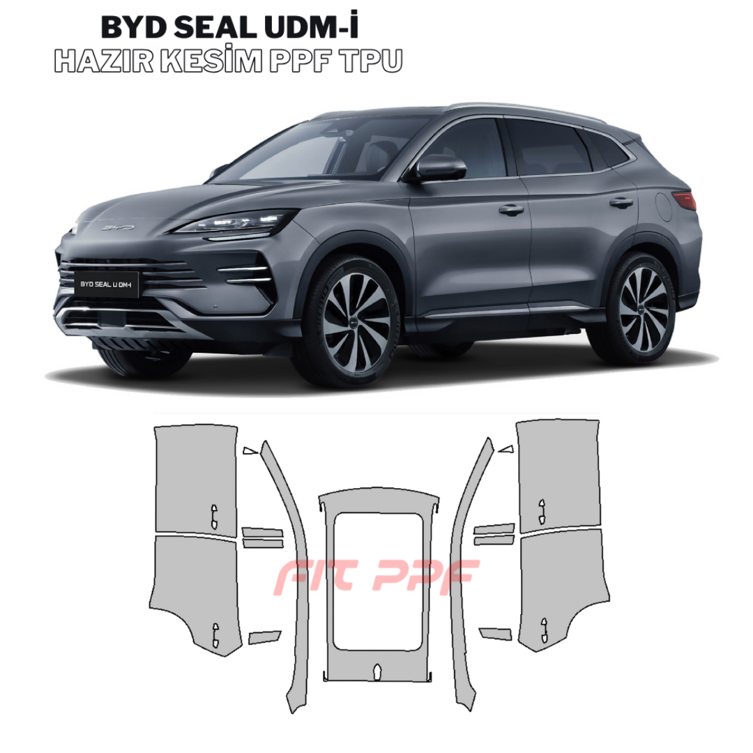 Fit PPF BYD Seal udm-i  – Hazır Kesim, 210 Mikron Premium TPU PPF Film Şeffaf Boya Koruma FİT PPF